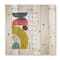 Designart - Colorful Geometric Abstract Art Collage I - Modern Print on Natural Pine Wood
